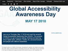 Tablet Screenshot of globalaccessibilityawarenessday.org